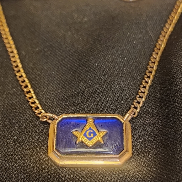 Masonic Vintage cuff links and tie pin set - Picture 4 of 4